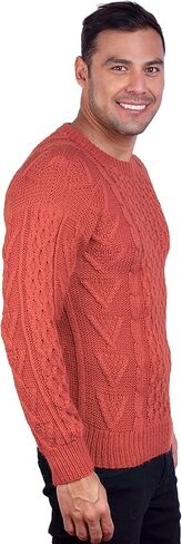 Handmade Warm Irish Aran Alpaca Sweater for Men - Nordic Pullover in Alpaca Wool in Kuwait