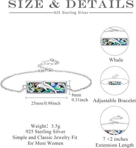 Couples Wolf Yin Yang Matching Bracelets, Sterling Silver, Black and White, 2 Piece Set in Kuwait