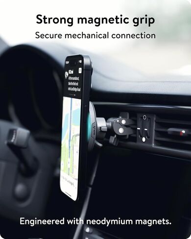 Mous - MagSafe Compatible Wireless Charging Car Vent Mount - MagSafe Compatible Car Holder and Charger in Saudi Arabia
