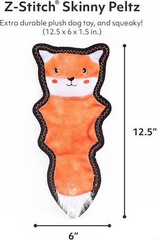 ZippyPaws Skinny Peltz - 3 Multicolored Snakes - No Stuffing Squeaky Dog Toys, Unstuffed Chew Toy for Small & Medium Breeds, Bulk Multi-Pack of 3 Soft Plush Dog Toys, Flat No Stuffing Puppy Toys - 18" in Kuwait