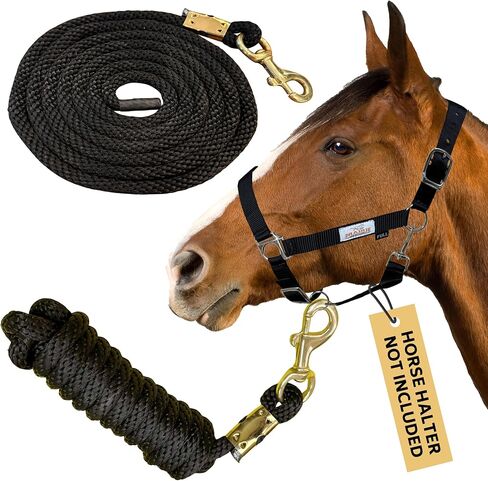 Prairie Horse Supply 10ft Poly Rope with Brass Snap Link و Pink - Horse Lead Rope و Polypropylene Lead و Heavy Duty Rope و Soft Rop in Kuwait