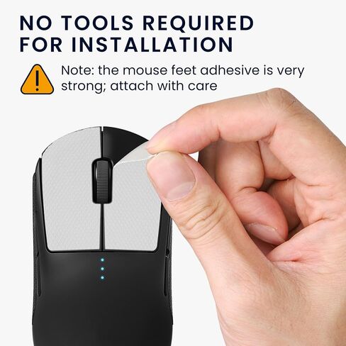 kwmobile Mouse Grip Tape Compatible with Logitech G Pro Wireless 1 Grip Tape - Non-Slip Faux Leather - Black in Saudi Arabia