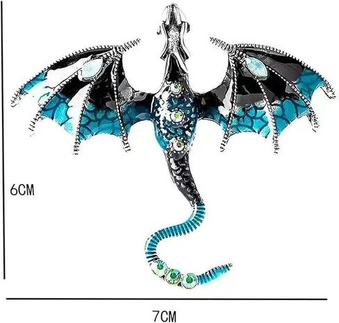6 PCS Dragon Brooches Araneid Lapel Pins Crystal Insect Themed Insect Brooches for Women (6 Colors) in Saudi Arabia