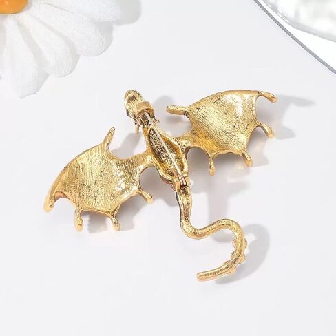 6 PCS Dragon Brooches Araneid Lapel Pins Crystal Insect Themed Insect Brooches for Women (6 Colors) in Saudi Arabia