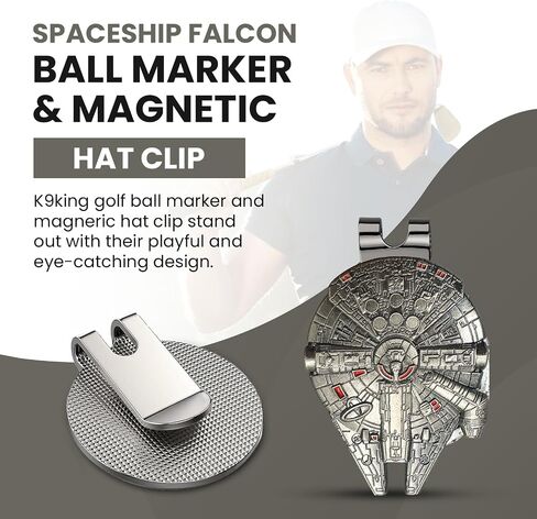 K9king Premium Golf Divot Tool و Falcon Ball Marker مع مقطع قبعة مغناطيسية - إكسسوارات الجولف الممتازة لمتعة غولف متعة وهدايا غولف فريدة من نوعها للرجال - نساء الجولف - منظف الأخدود in Kuwait