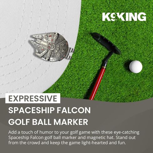 K9king Premium Golf Divot Tool و Falcon Ball Marker مع مقطع قبعة مغناطيسية - إكسسوارات الجولف الممتازة لمتعة غولف متعة وهدايا غولف فريدة من نوعها للرجال - نساء الجولف - منظف الأخدود in Kuwait