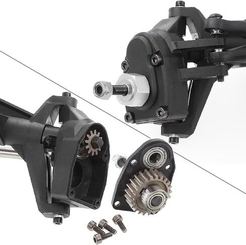 Redspider الأمامية والخلفية البلاستيكية Currie F9 محور Portal كامل ， ل Capra المحوري UTB10 1.9 UTB 1/10 RC Crawler Axles ترقية (Front+خلف) in Kuwait