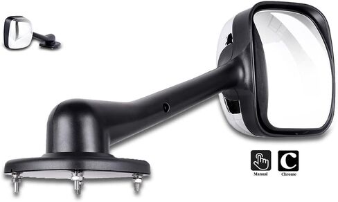 ECCPP Hood Mount Convex Mirrors Compatible With For Freightliner For Kenworth For Peterbilt With Left Right Side Tuck Car Mirrors With Chrome Housing in Kuwait