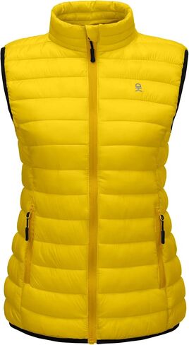 Little Donkey Andy Women's Lightweight Warm Puffer Golf Vest for Hiking Travel Casual Jet Black L in Saudi Arabia
