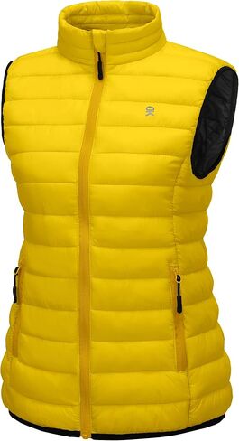 Little Donkey Andy Women's Lightweight Warm Puffer Golf Vest for Hiking Travel Casual Jet Black L in Saudi Arabia
