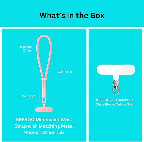 حبل الهاتف البسيط حزام معصم مع تصميم مقاوم للمنزل القابل للتعديل ، ومواد حبل التسلق المقوى 7 ​​مم ، وعلامات حبل الهاتف (مطابقة المعادن واضحة القابلة للدوار) - ECRU Beige in Kuwait