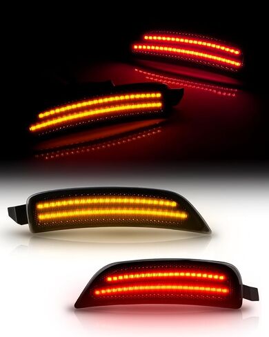 Bestview Side Marker Light Assembly Compatible with Mazda MX-5 Miata 1990-2005 Amber Front Red Rear Fender Side Marker Lamps Reflectors, 4 PCS in Saudi Arabia