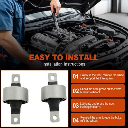 جلبة ذراع زائدة 2pcs الخلفية السفلى الذراع الزائدة جلبة لهوندا سيفيك ، CRV ، acura integra -oe# 52385SR3000 ، 52385SR3003 in Saudi Arabia