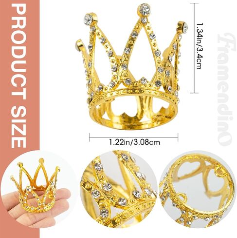 Framendino Tiny Crown Mini Cake Cupcake Decoration لعيد ميلاد الزفاف in Saudi Arabia