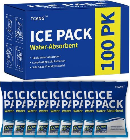 Disposable Ice Packs for Coolers & Lunch Boxes - Pre-Frozen Leak-Proof Cold Packs,Soft Gel Ice Packs for Camping, Beach Bags, Picnics,Outdoor Events, Takeout Delivery in Saudi Arabia
