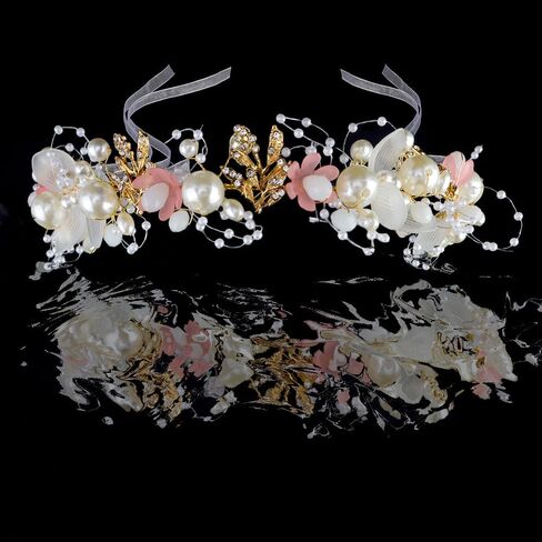 AOPRIE Tiara and Crown for Women Girls Mermaid Headband for Women Girls Princess Halloween Party Event Supllies Favors Pink, 1 Pack in Saudi Arabia