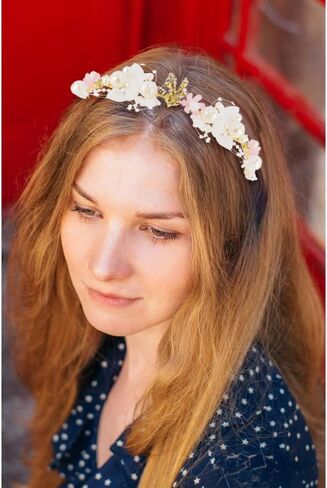 AOPRIE Tiara and Crown for Women Girls Mermaid Headband for Women Girls Princess Halloween Party Event Supllies Favors Pink, 1 Pack in Saudi Arabia