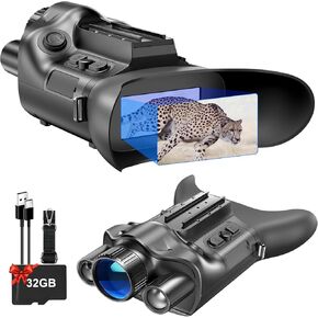 Night Vision Goggles with Night Vision Rangefinder, 4K Video Photo in Full Dark HD Camera Day Night Use 6X Digital Zoom Rechargeable Infrared Helmet Night Vision Binoculars for Adults in Saudi Arabia