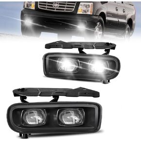 Fog Lights Assembly Compatible With 2002-2006 Cadillac Escalade/EXT/ESV Driving Fog Lamps with 880 12V 27W Clear Lens Bulbs in Kuwait