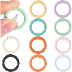 حلقات الربيع O ، مستديرة ملونة SPRING SNAP KEYRING ، مقاطع CARABINER المعدنية لمحفظة حقيبة اليد في سلسلة المفاتيح in Kuwait