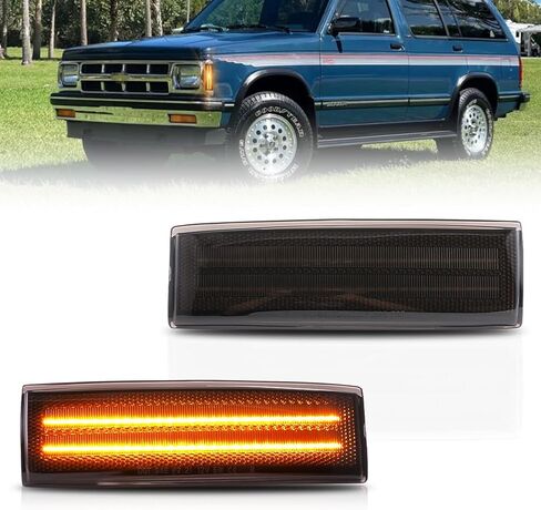 Front & Rear Fender LED Side Marker Lights for Corvette C7 (2014-2019) /Grand Sport/Stingray/Z06 /ZR1, Smoked Lens Side Bumper Marker Lamps, [Ultra-Bright] White LED Turn Signal Lights, 4 PCS in Kuwait