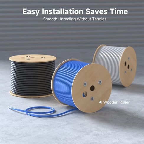 مسائل الكابلات [المدرجة في القائمة UL] 10 جيجابت في الثانية في الجدار (CM) تم تصنيفها 23AWG COSPER CORMER CAT 6A - 500 قدم ، صلبة ، S/STP ، S/FTP CAT6A كابل الإيثرنت السائبة ، CAT6A Ethernet Cord ، Blue ، Blue in Saudi Arabia