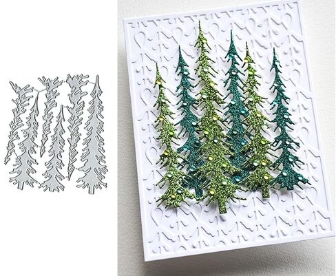 DIY Scrapbooking Artist 1 Pcs Christmas Tree Street Light Background Metal Cutting Dies, Modern Design for Scrapbooking, Card Making, Paper Crafts in Kuwait