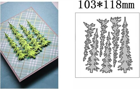DIY Scrapbooking Artist 1 Pcs Christmas Tree Street Light Background Metal Cutting Dies, Modern Design for Scrapbooking, Card Making, Paper Crafts in Kuwait