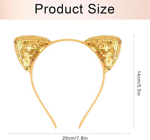 الأذنين الزرقاء آذان الأذنين للبالغين ، والنساء ، والفتيات ، و 6 أجهزة كمبيوتر Cat ، مع الترتر اللامع لإكسسوارات ملابس الأزياء القط ، والحفلات ، و cosplay ، والهالوين ، إلخ in Kuwait