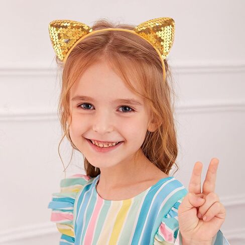 الأذنين الزرقاء آذان الأذنين للبالغين ، والنساء ، والفتيات ، و 6 أجهزة كمبيوتر Cat ، مع الترتر اللامع لإكسسوارات ملابس الأزياء القط ، والحفلات ، و cosplay ، والهالوين ، إلخ in Kuwait