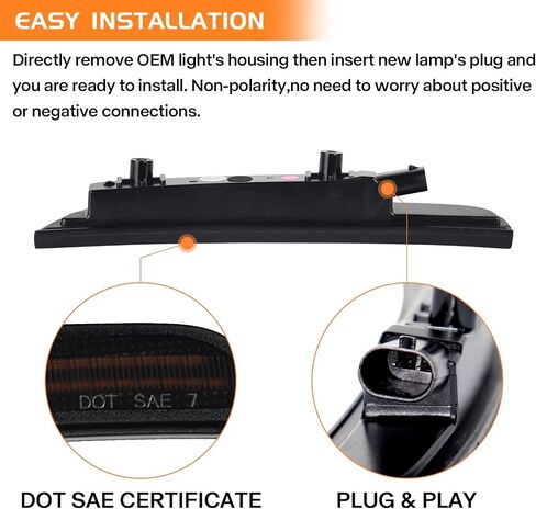 Dynamic Blue LED Side Marker Lights for Dodge Charger 2015 2016 2017 2018 2019 2020 2021 2022 2023 2024 Front Rear Bumper Sequential Signal Lamps, 4PCS Smoked Lens in Kuwait