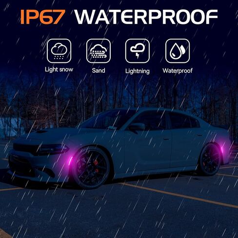 Dynamic Blue LED Side Marker Lights for Dodge Charger 2015 2016 2017 2018 2019 2020 2021 2022 2023 2024 Front Rear Bumper Sequential Signal Lamps, 4PCS Smoked Lens in Kuwait