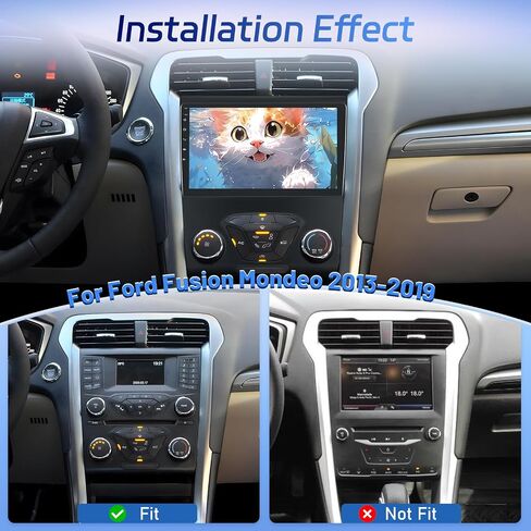 [2+64G] راديو سيارة لسيارة Ford Fusion Mondeo 2013-2019 مع Carplay اللاسلكي وAndroid Auto - شاشة لمس 9 بوصة ستيريو Android للسيارة - DSP/واجهة مستخدم متعددة/WiFi/GPS Navi/SWC + كاميرا احتياطية AHD in Saudi Arabia