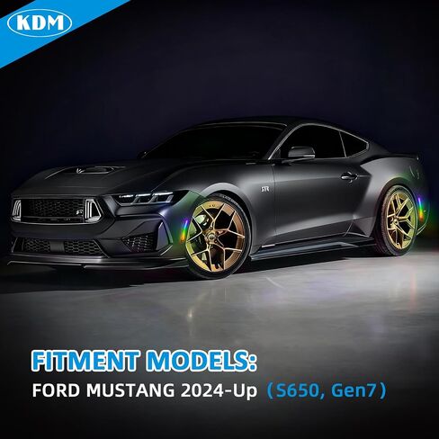 KDM LED Smoked Lens Fender Side Marker Reflectors Lights Dual Rows Bright White, Compatible for 2024-Up Ford Mustang Gen7/S650,Assembly Front & Rear Side Bumper Marker Lights，Pack of 4 in Saudi Arabia