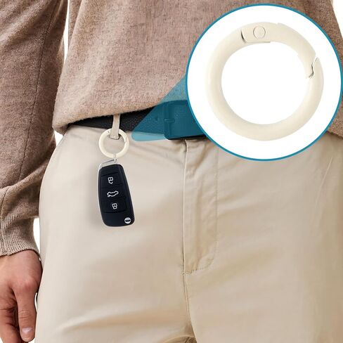 حلقات الربيع O ، مستديرة ملونة SPRING SNAP KEYRING ، مقاطع CARABINER المعدنية لمحفظة حقيبة اليد في سلسلة المفاتيح in Kuwait