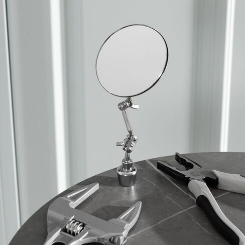 Kingdder 2 Pcs Circular Inspection Mirrors Magnetic Base Welding Mirror 2 Inch Round Swivel Angle Ball Joint Antenna Inspection Tools for Mechanical Welding Coffee Machine Maintenance in Kuwait