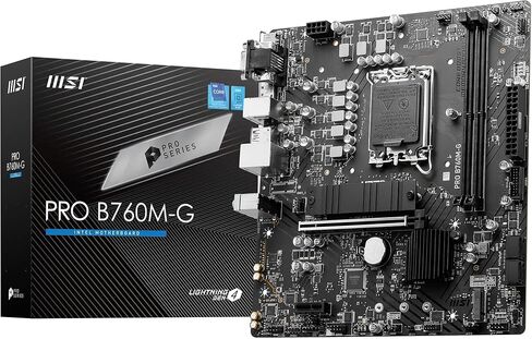MSI Pro B760M -P Motherboard ، Micro -ATX - تدعم معالجات Intel 14th ، 13 و 12 Gen Core ، LGA 1700 - DDR5 Memory Boost 6800+MHz/OC ، PCIE 4.0 X16 SLOT ، M.2 GEN4 فتحات in Saudi Arabia