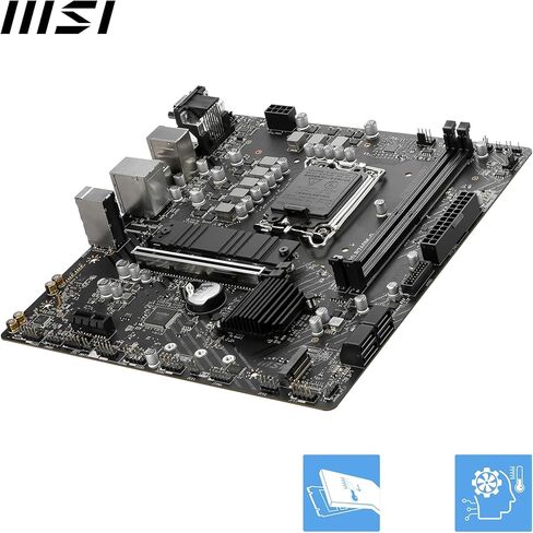 MSI Pro B760M -P Motherboard ، Micro -ATX - تدعم معالجات Intel 14th ، 13 و 12 Gen Core ، LGA 1700 - DDR5 Memory Boost 6800+MHz/OC ، PCIE 4.0 X16 SLOT ، M.2 GEN4 فتحات in Saudi Arabia
