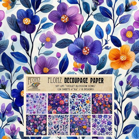 Decoupage Paper Pack (24 Sheets 6"x6") Antique Rose Garden: Timeless Sepia Petals in Elegant and Sophisticated Floral Designs # Vintage Styled Paper for Craft and Scrapbooking in Kuwait