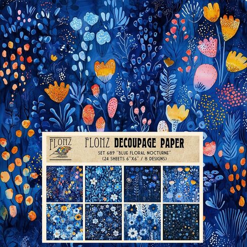 Decoupage Paper Pack (24 Sheets 6"x6") Antique Rose Garden: Timeless Sepia Petals in Elegant and Sophisticated Floral Designs # Vintage Styled Paper for Craft and Scrapbooking in Kuwait
