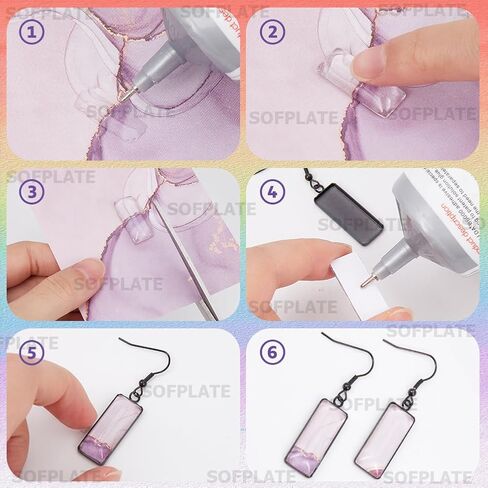 1 Box 20Pcs Earring Bezel Blanks Stainless Steel Earring Wire Hooks 10x25mm Rectangle Bezel Pendant Trays with Glass cabochons Silicone Earring Backs for Jewelry Making DIY Dangle Earrings in Kuwait