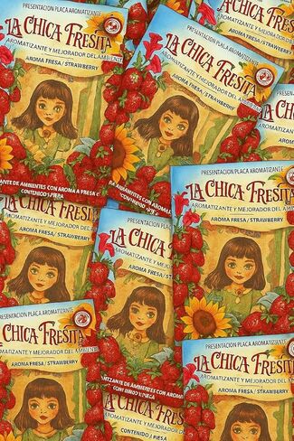 LA CHICA FRESITA Fresa/Strawberry Car Air Freshener Aromatizante Mexico (10) in Saudi Arabia
