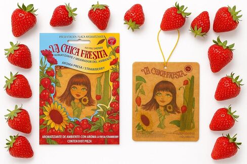 LA CHICA FRESITA Fresa/Strawberry Car Air Freshener Aromatizante Mexico (10) in Saudi Arabia
