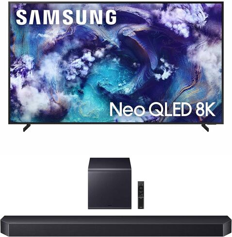 Samsung QN65QN900DFXZA 65 بوصة فئة QN900D NEO QLED 8K SMART TV مع Samsung HW-Q990D 11.1.4CH SOUNDBAR مع Dolby Atmos Sound (2024) in Saudi Arabia