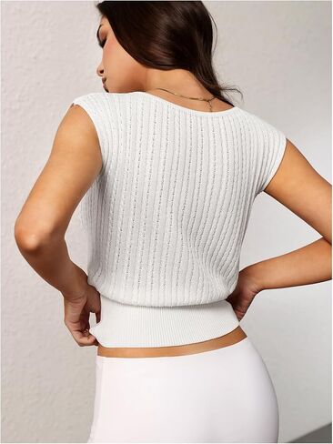 Milumia Women's Textured Off Shoulder Short Sleeve Sweater Knit Tops in Kuwait