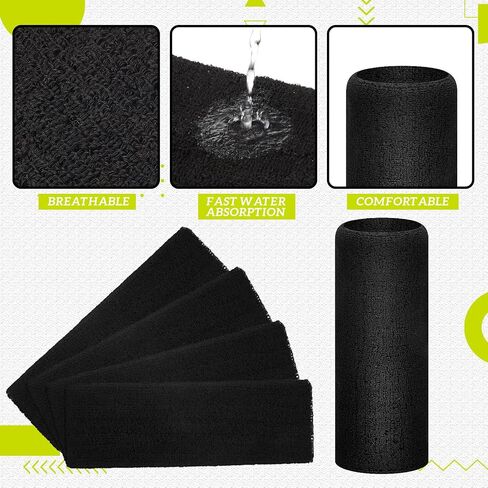 9.84 Inch Extra Long Wristbands Sweatbands Long Wristbands Bulk Wrist Sweatbands for Men Women Weight Loss Football Gymnastics Events Workout Running Outdoor Activity in Saudi Arabia