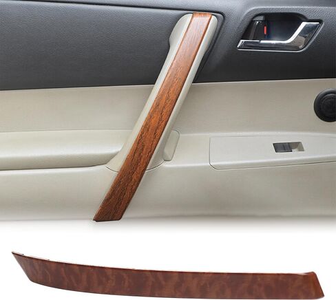 Marsrut Armrest Door Handle Cover Fit for Toyota Highlander 2008 2009 2010 2011 2012 2013 Front Right, Strip Panel Interior Trim Replacement Accessories to Replace (Wood Grain Color) in Saudi Arabia