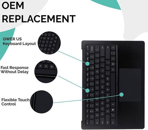 EBTOOLS Replacement for Surface Laptop 3 4 5 1951 13.5 Inch, Ultra Slim Full Size Laptop Palmrest Keyboard with Touchpad, Backlit Keyboard (Black) in Saudi Arabia