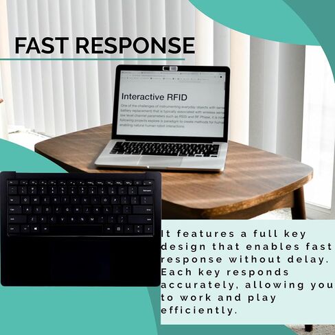 EBTOOLS Replacement for Surface Laptop 3 4 5 1951 13.5 Inch, Ultra Slim Full Size Laptop Palmrest Keyboard with Touchpad, Backlit Keyboard (Black) in Saudi Arabia
