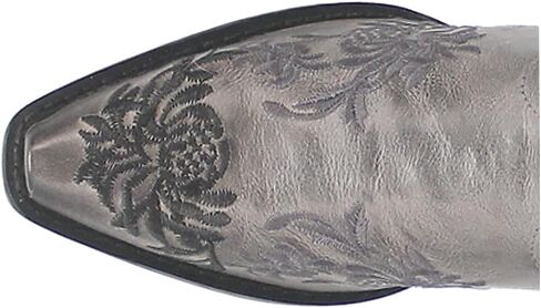 Laredo Womens Sylvan Floral Embroidery Snip Toe Casual Boots Mid Calf Low Heel 1-2" - Brown in Saudi Arabia